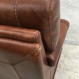 Sofa and leather armchair