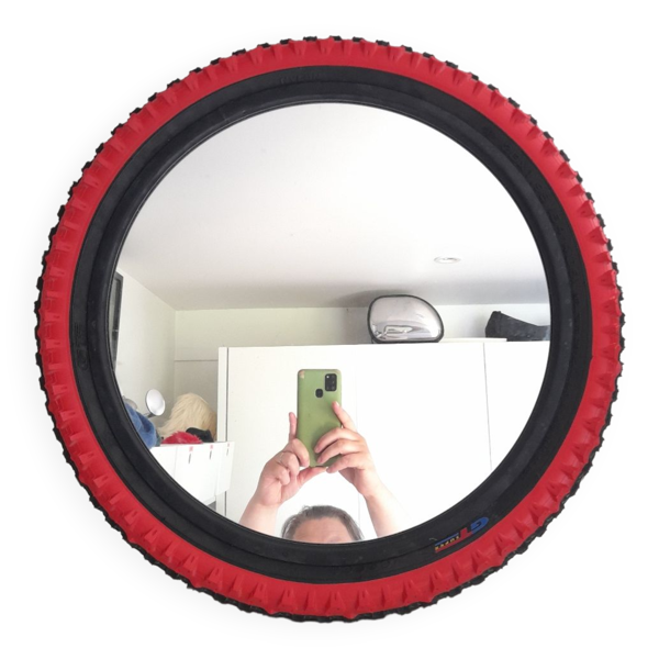 Miroir pneu BMX Ikea Volda rouge 50cm