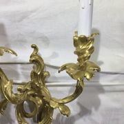 Pair of sconces Bronze 3 lights Louis XV