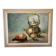 Still life with knife on cardboard signed