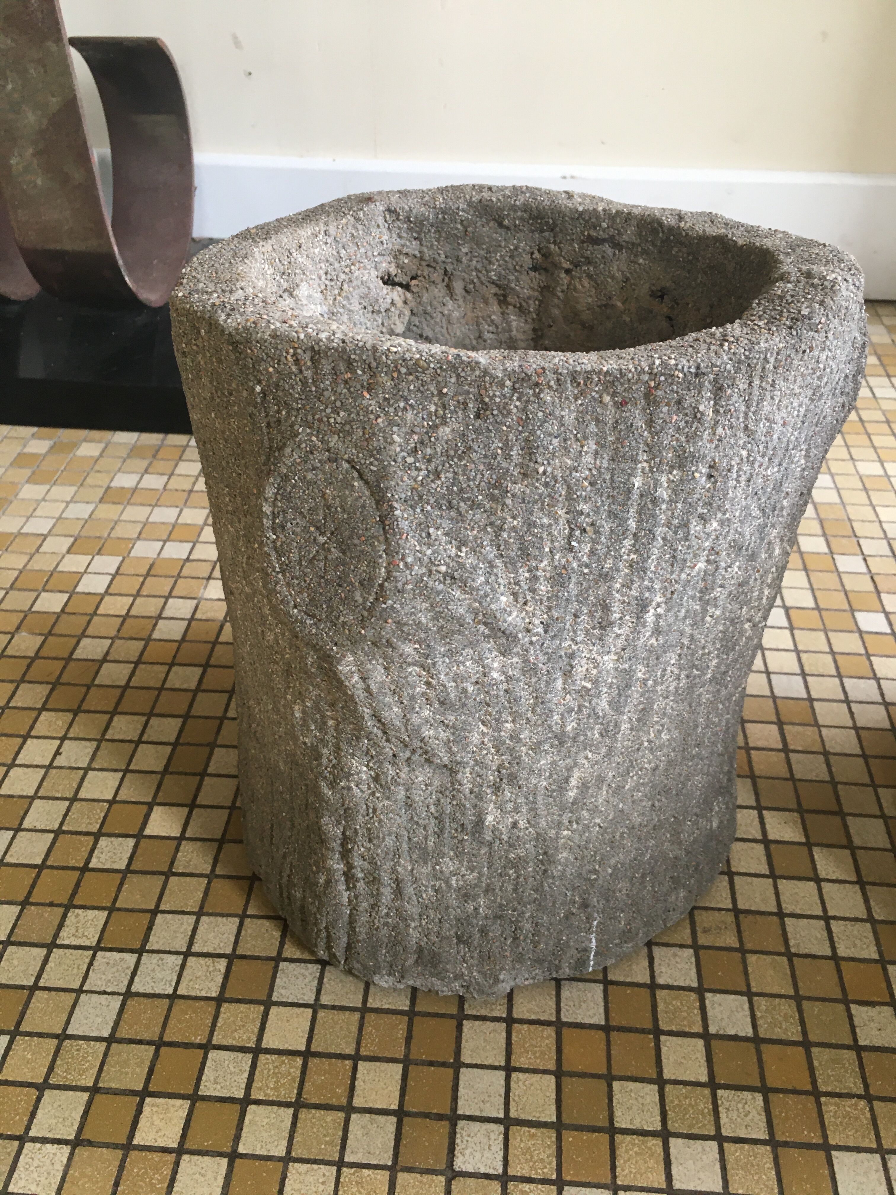 Pair of concrete planters