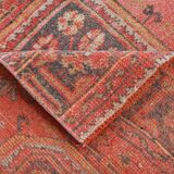 3x11 Vintage Pastel Pink Vintage Runner Rug, 84x335Cm