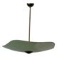 Art Deco pentagonal green glass ceiling light, 1940s, Germany