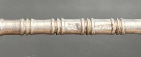 11 silver-plated metal knife rests, Art Nouveau, Morlot