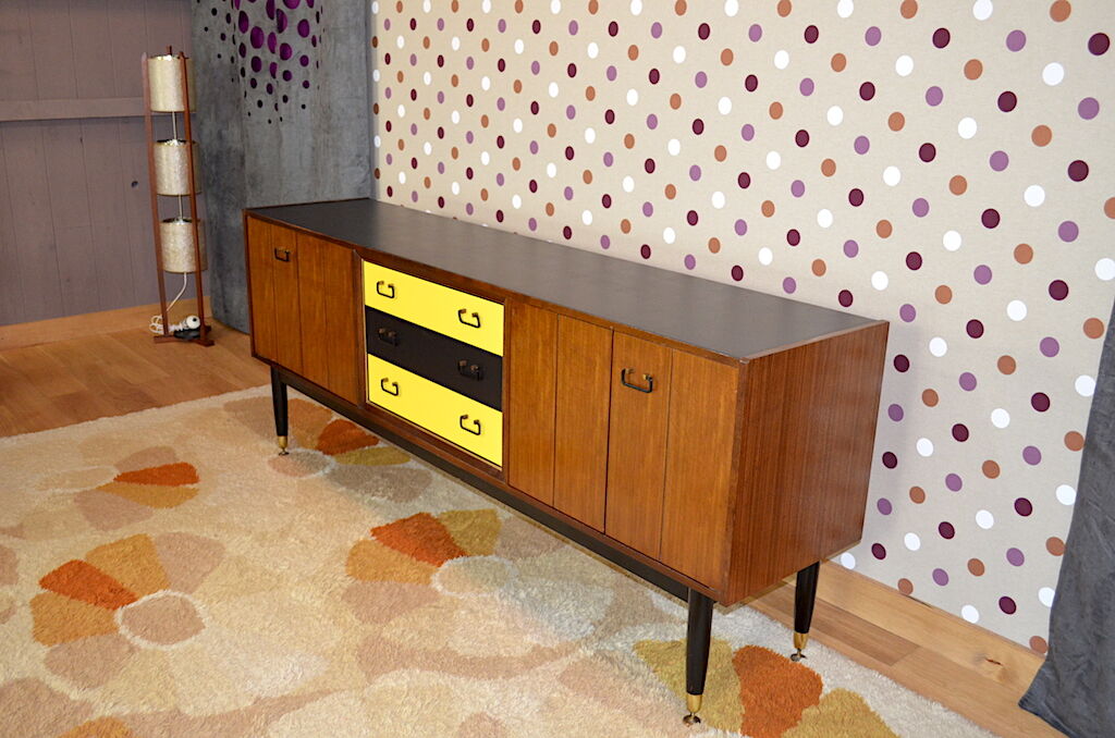Scandinavian sideboard & vintage revamped teak