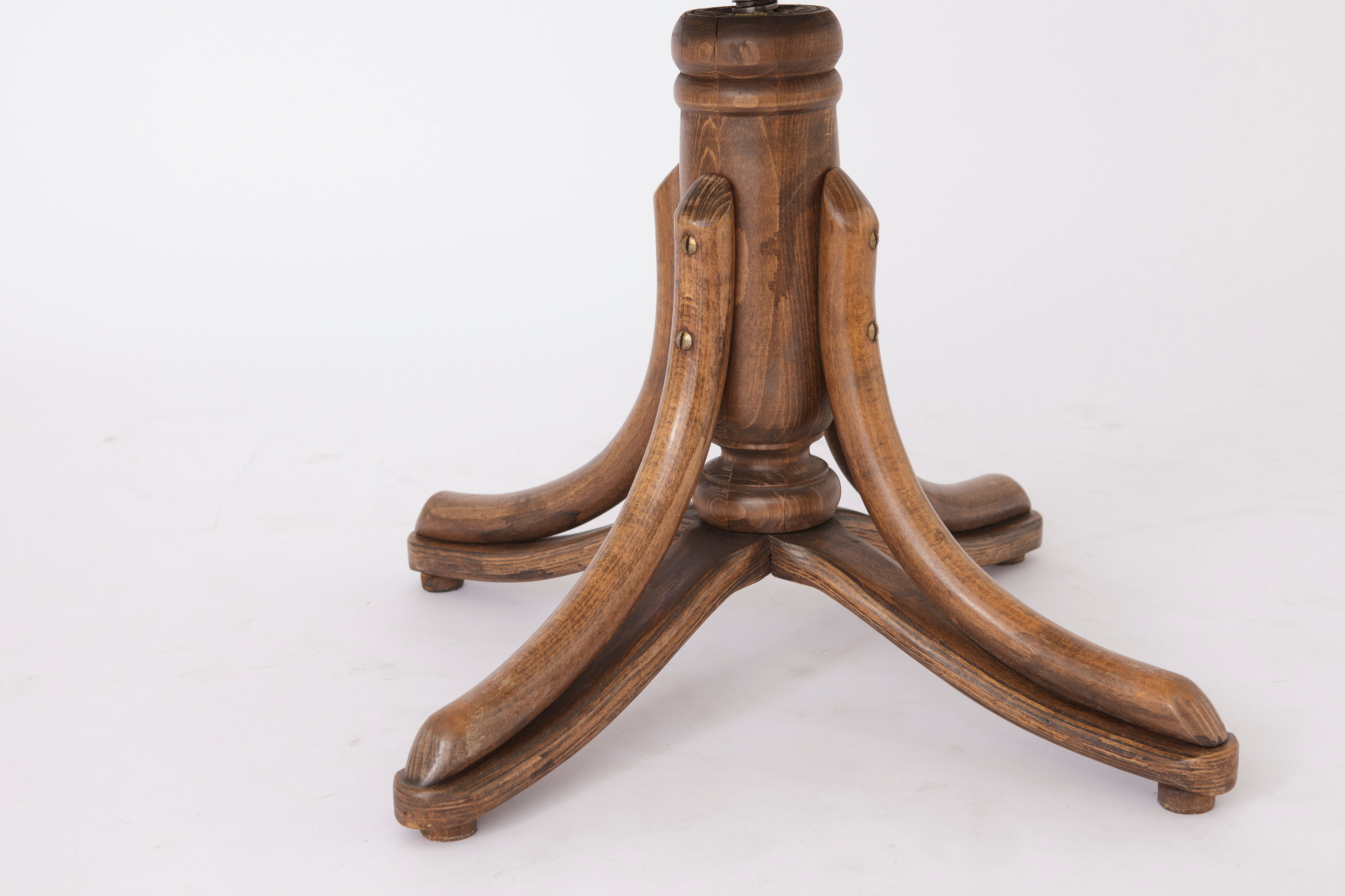 Chaise de bureau vintage en bois courbé tresse viennoise