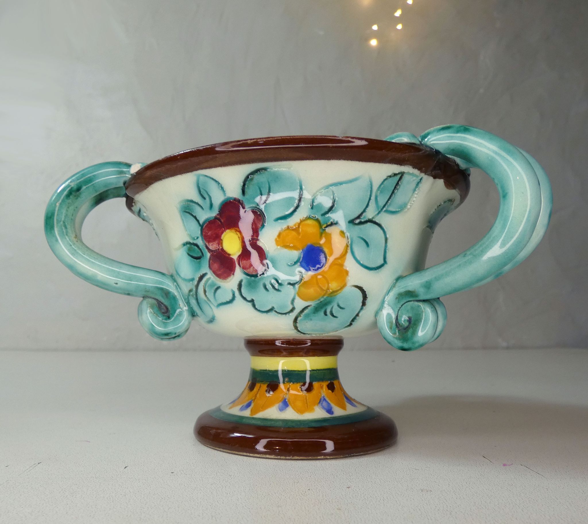 Coupe en céramique signée Monaco vintage