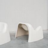 Pair of 'Space Age' Fibreglass 'Toga' Armchairs by Sergio Mazza for Artemide
