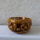 Ashtray ceramic glazed beige/Brown vintage 1970