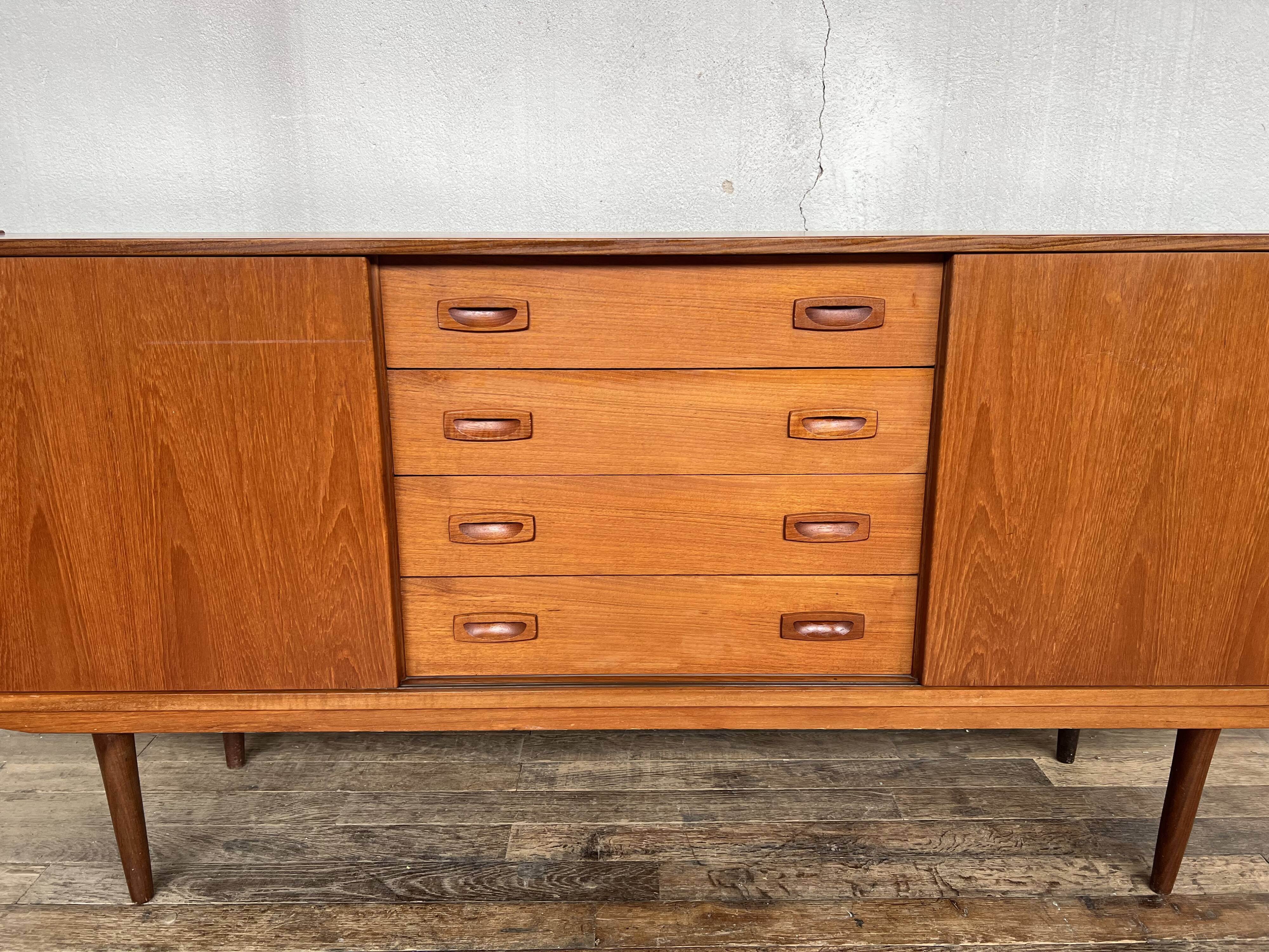 Scandinavian sideboard in vintage teak design 1960