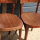 Série de 6 chaises bistrot foncées 1940