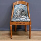 Chaise Gondole en Merisier et Érable moucheté, style Charles X – Milieu XXe