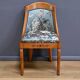 Gondola Chair in Cherry and Speckled Maple, Charles X Style – Mid-20th Century