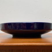 Dark blue pottery bowl from West Germany from the mid-century, 1960s.