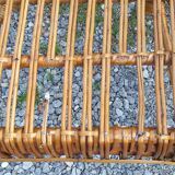 Wicker or rattan armchairs