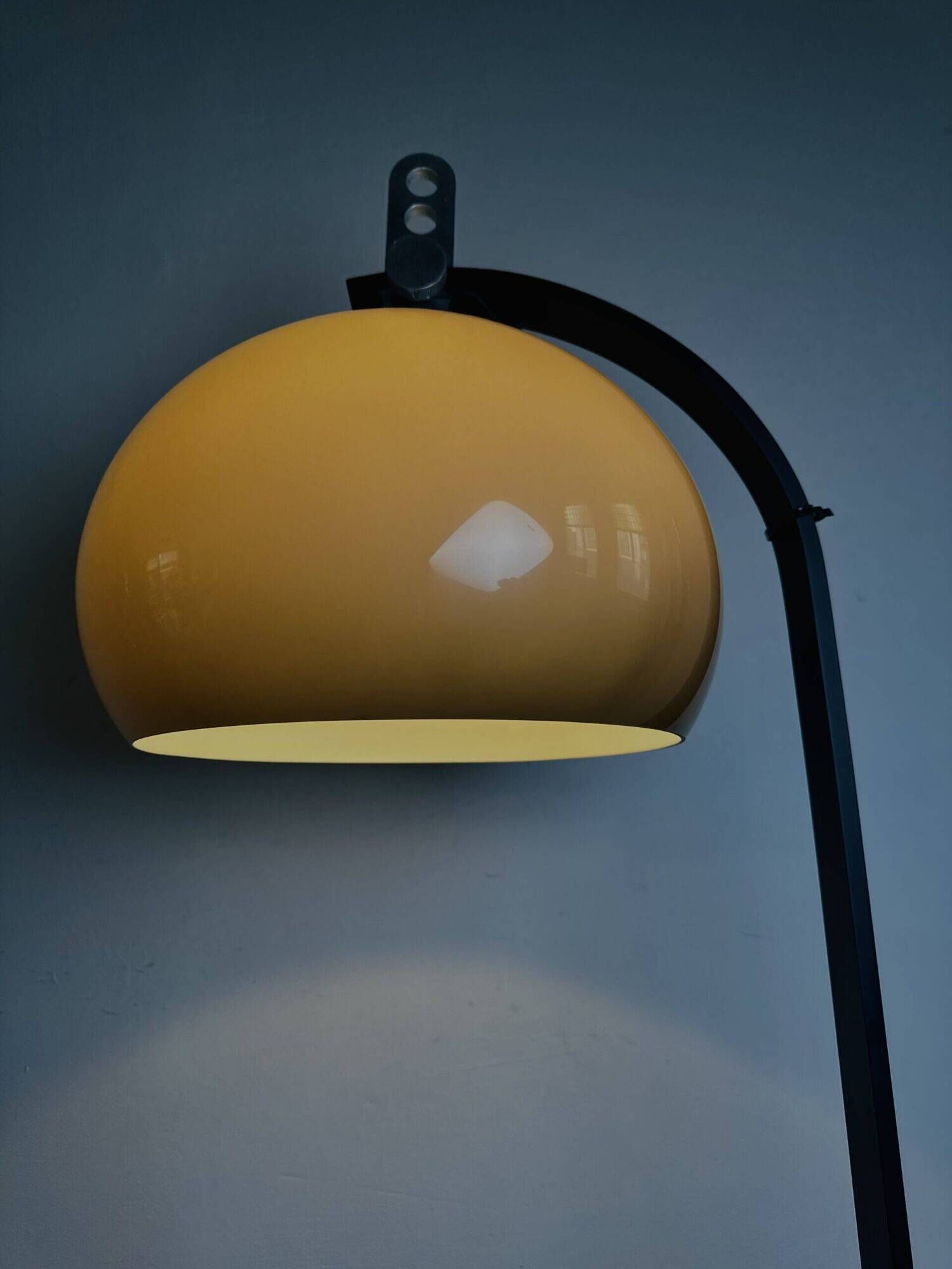 Mushroom Shade Floor Lamp By Dijkstra Lampen, The Netherlands 1970S