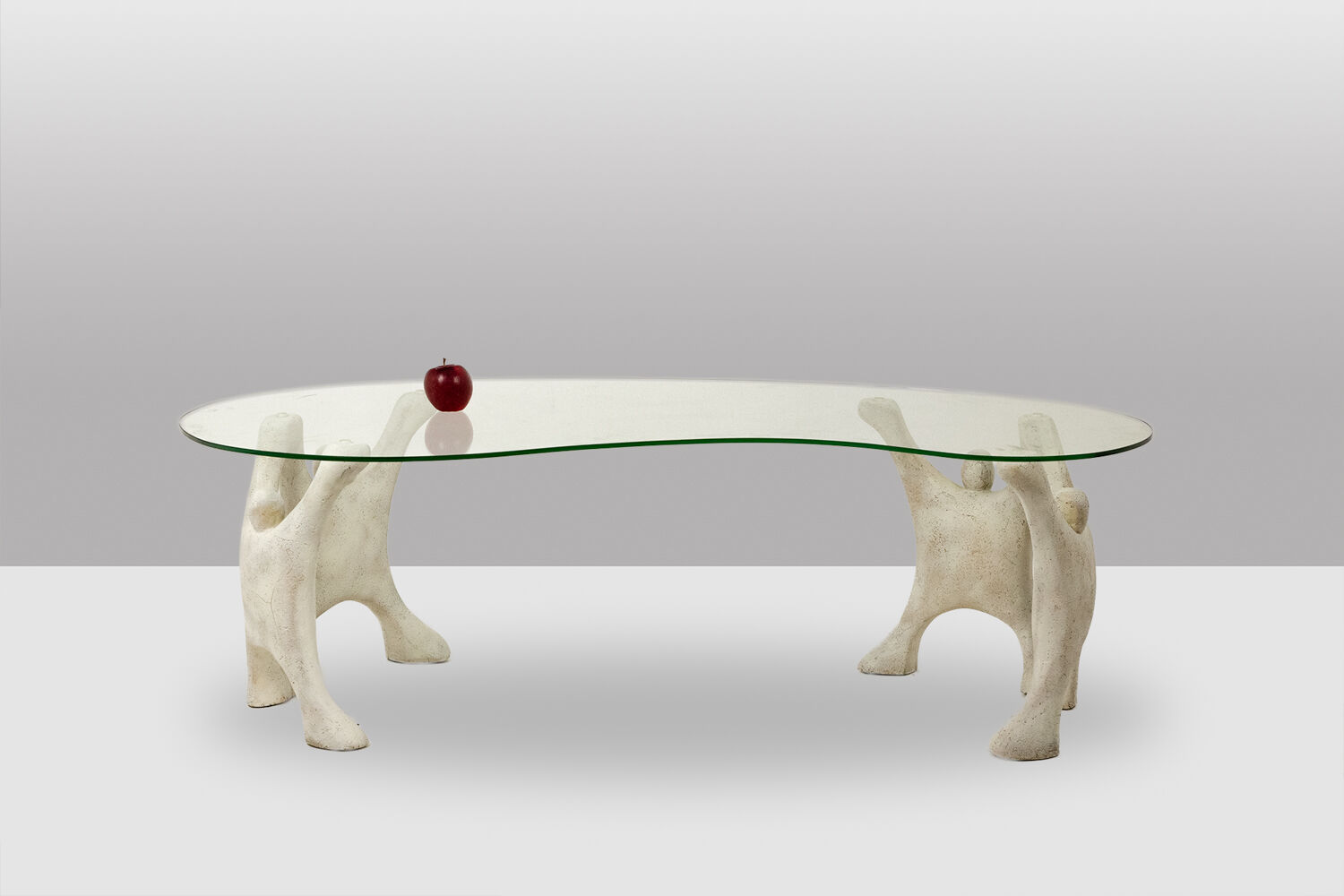 Brutalist coffee table, sculptural and organic. 1970s.