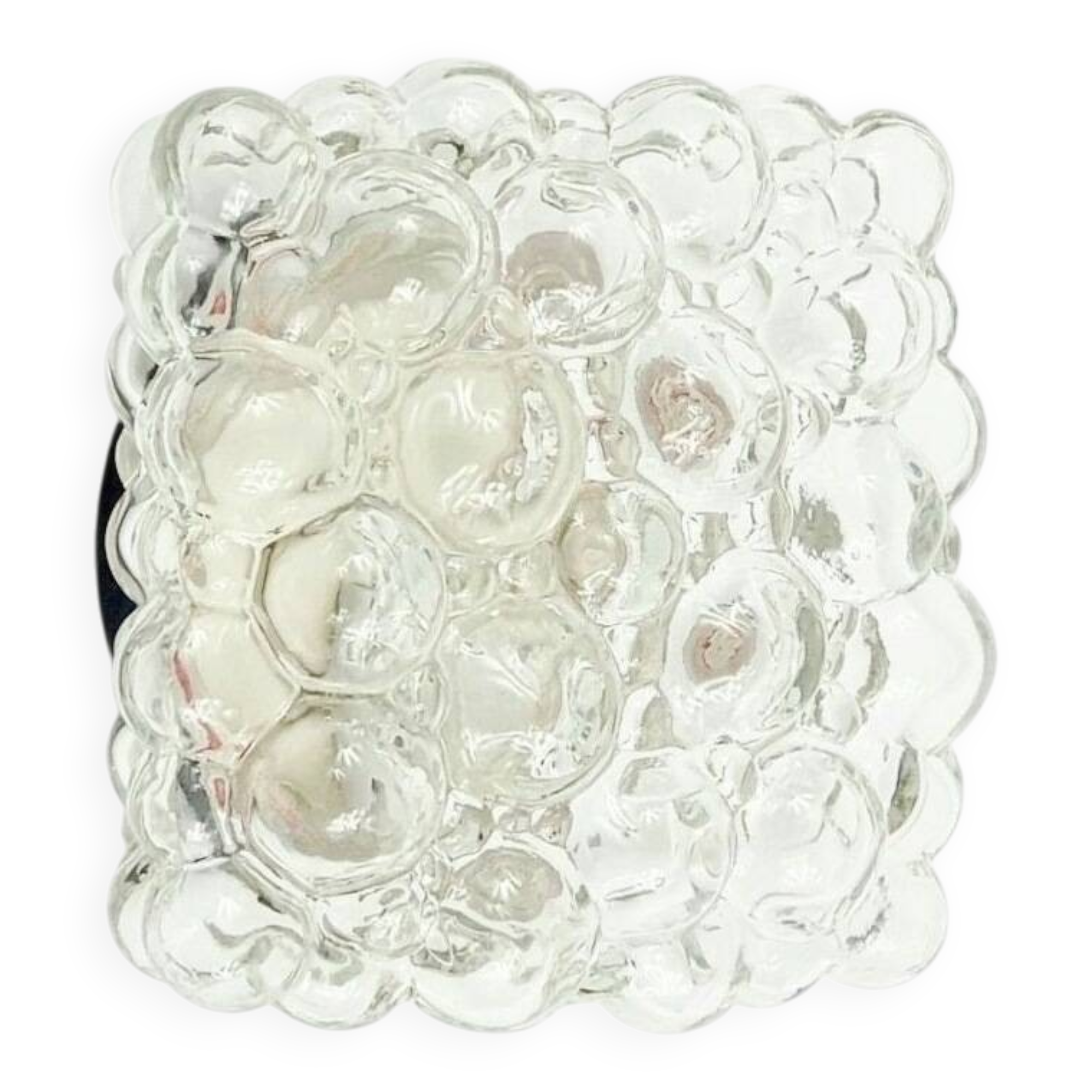 Applique murale en verre bullé du milieu du siècle par Helena Tynell pour Limburg, années 1970