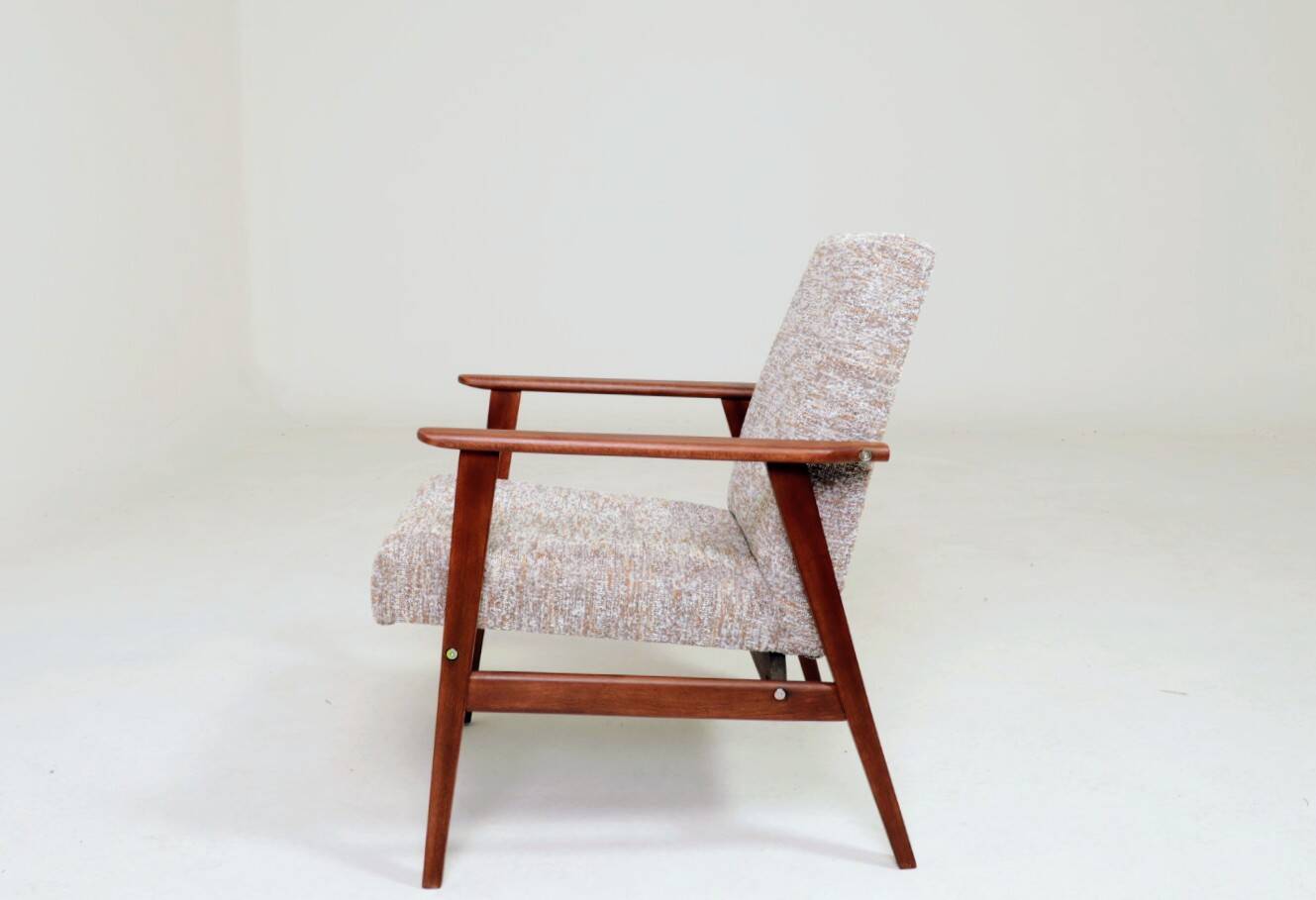 Vintage mid-century brown granola armchair 1970