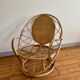 Fauteuil rotin bambou 1960 vintage