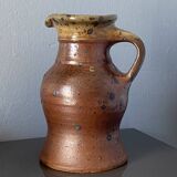 Pichet / broc / vase en grès pyrité signé Pierre Digan La Borne 1960