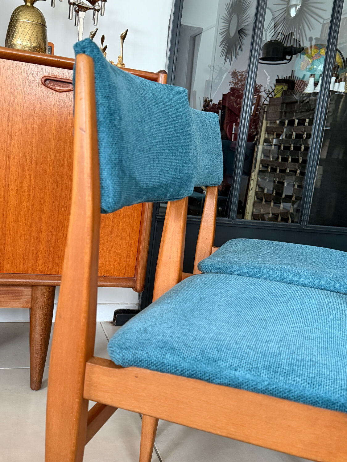 4 vintage Scandinavian style chairs