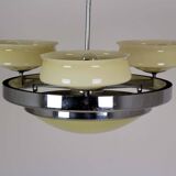 Bauhaus Chrome Chandelier from Zukov, 1940s