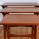 Scandinavian trundle tables made in teak Kai Kristiansen