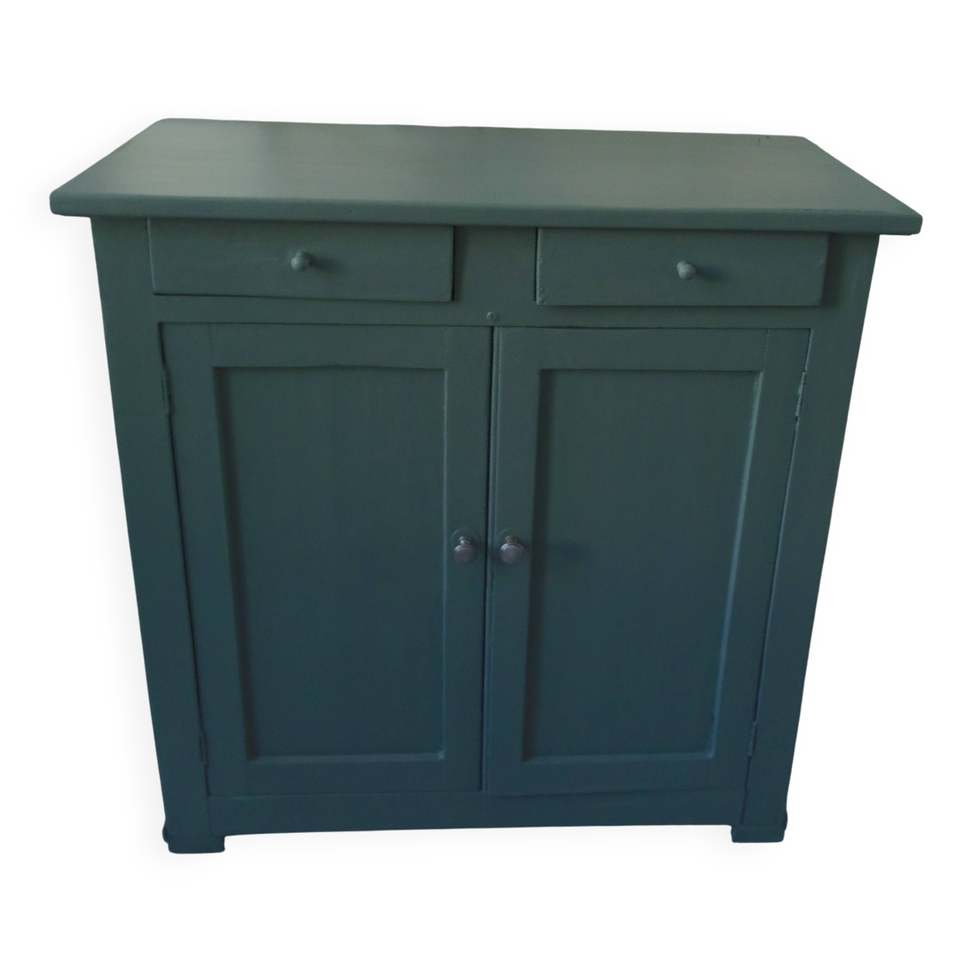 Vintage Parisian sideboard re-enchanted in smoky green.