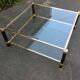 Pierre Vandel two-tier coffee table in lacquered metal and glass
