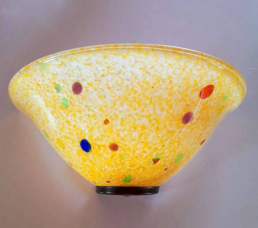 Coloured glass wall sconce