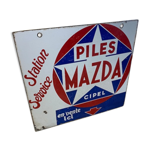 Plaque émaillée Piles - mazda