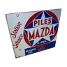 Enamelled plate Piles MAZDA 1970