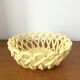 Coupe tressée céramique jaune  (23 cm)