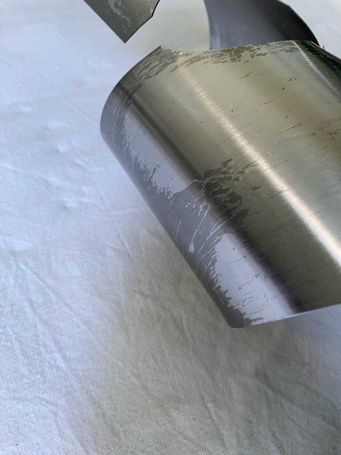 Brushed stainless steel wall light by Oxar France, vintage 1970s