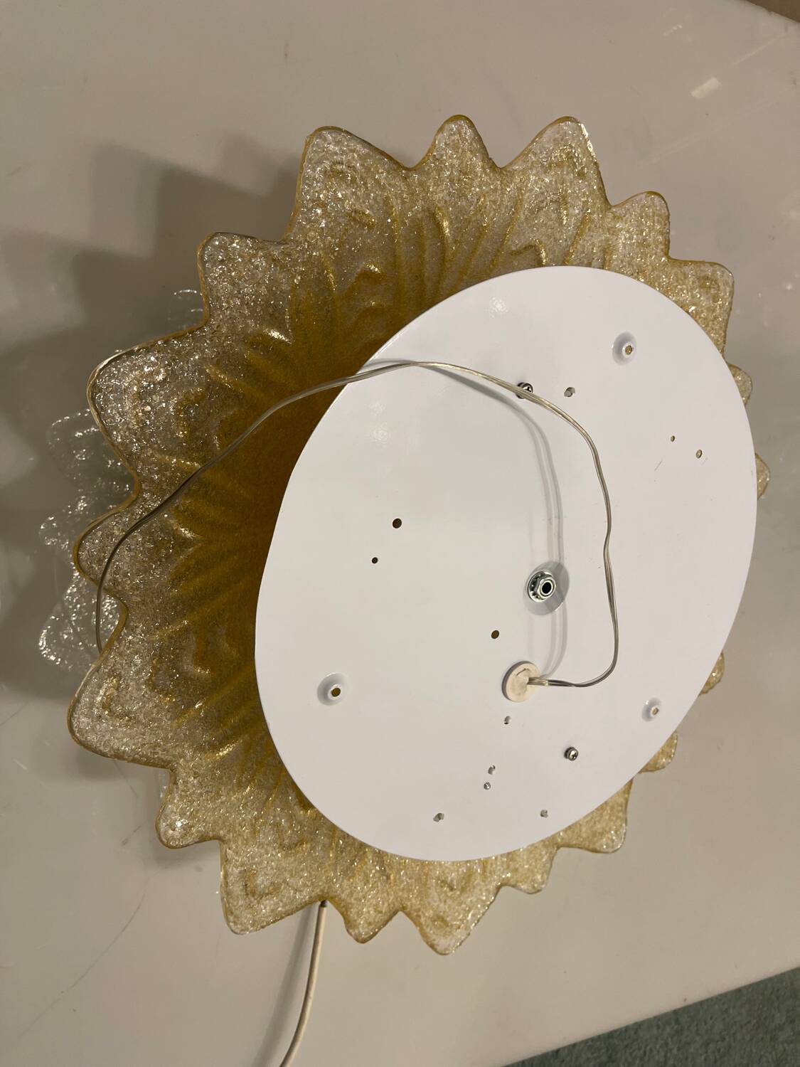 Plafonniers en verre de Murano, ensemble de 2