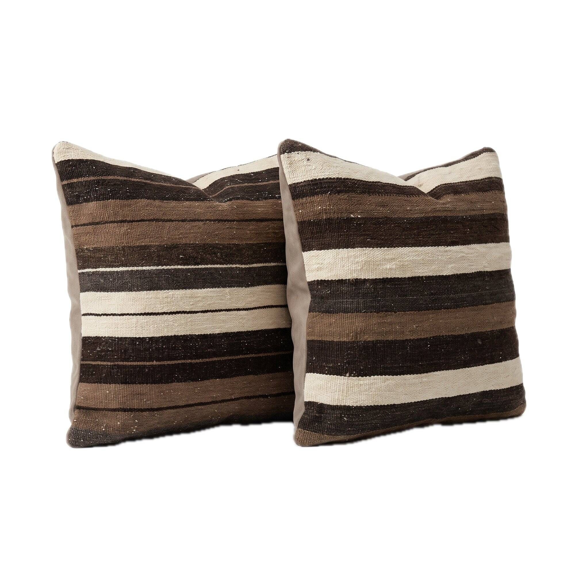 Set of 2 vintage kilim cushion covers 50x50 cm