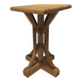 Designer stool in 3 types of natural wood