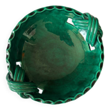 Green ceramic bowl signed Roy Yvon 1950 31cm