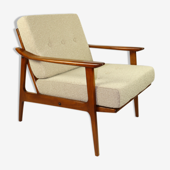 German beige boucle armchair, 1970s