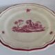 Gien "Pink Landscape" original service: 2 cake plates + 8 dessert plates