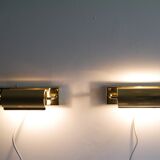 Paire d'appliques scandinave en laiton 1970