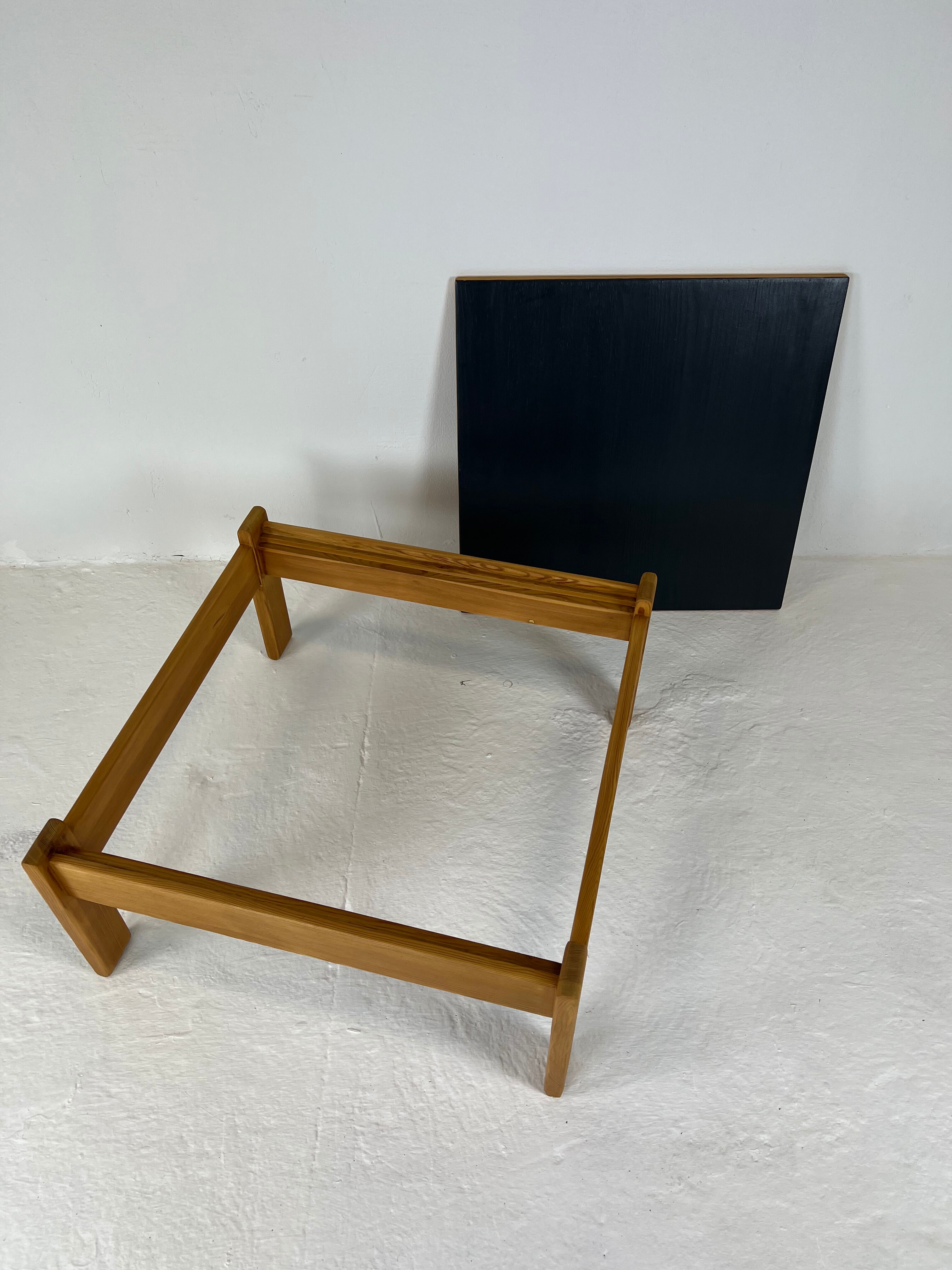 Modernist two-sided beech coffee table, 70s