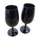 Lot de 2 verres en cristal noir