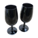 Lot de 2 verres en cristal noir