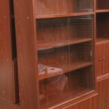 Beautiful 2-part Scandinavian-style piece of furniture with glass section, 1970s