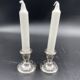 Pair of antique sterling silver candlesticks - English silversmith - 1934