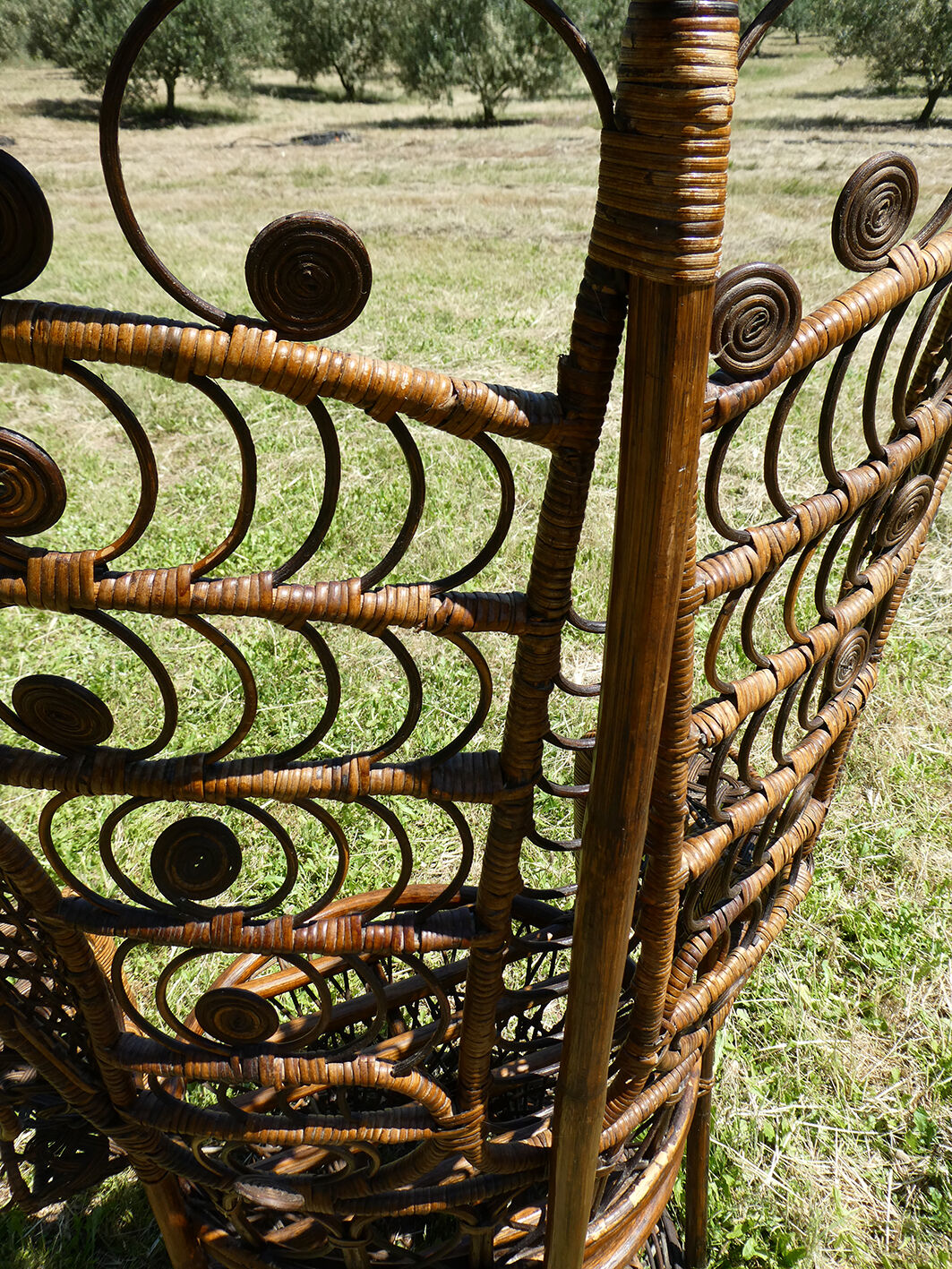 Emmanuelle peacock rattan chair