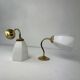 Pair of old vintage opaline sconces