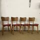 Suite de 4 chaises bistrot en bois vintage
